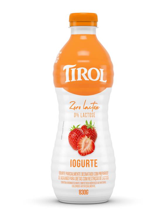 IOGURTE S/ LACTOSE GARF 830 GR MORANGO