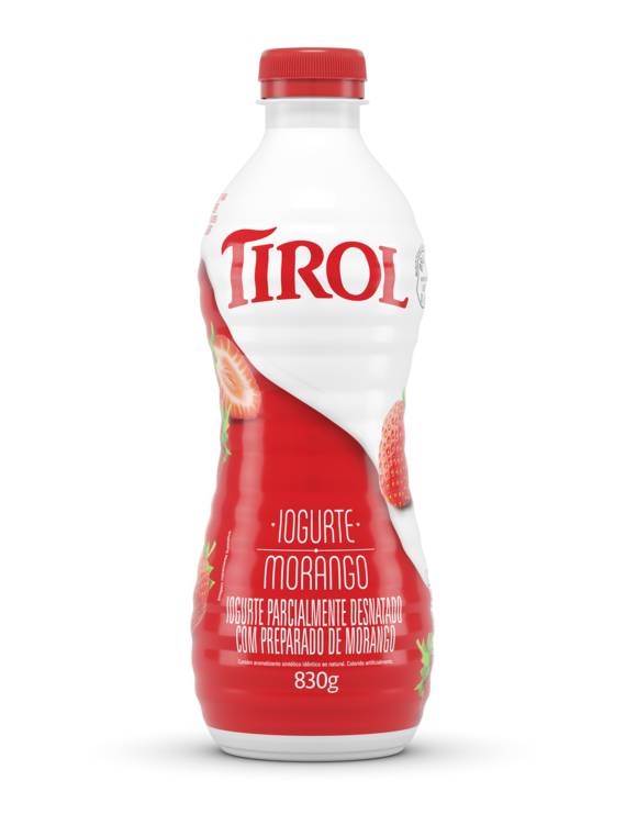 IOGURTE GARRAFA 830GR TIROL MORANGO