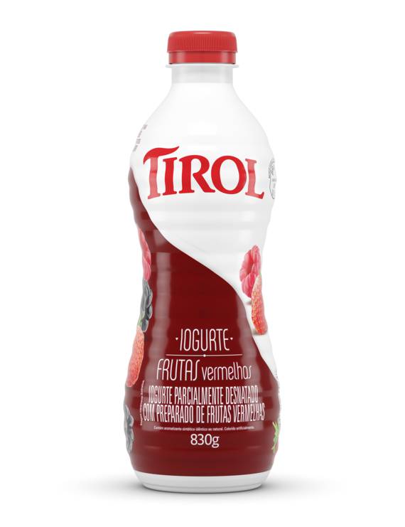 IOGURTE GARRAFA 830GR TIROL FRUTAS VERMELHAS