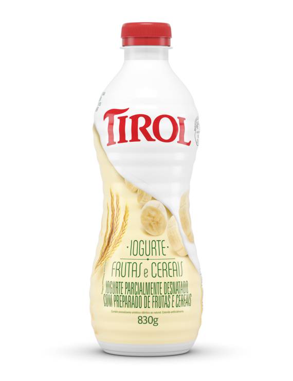 IOGURTE GARRAFA 830GR TIROL FRUTAS E CEREAIS