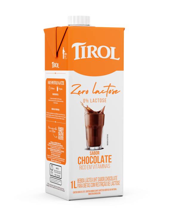 BEBIDA LACTEA UHT CHOC. 0% LACTOSE C/TAMPA ROSCA 1 L
