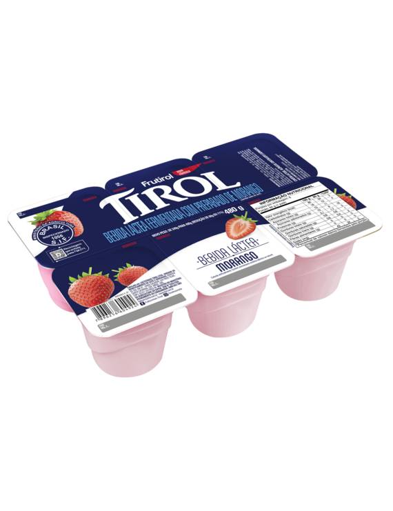 BEBIDA LACTEA MORANGO BANDEJA 480 GR