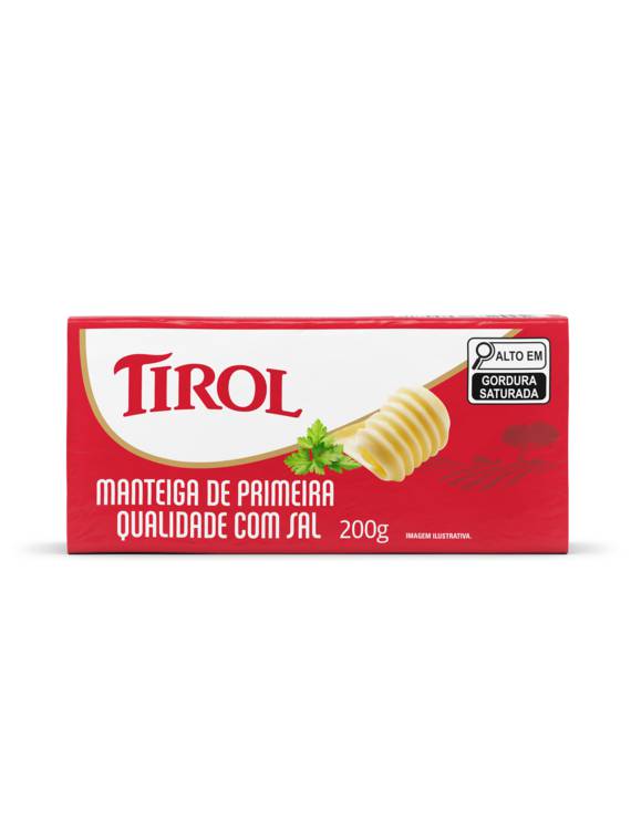 MANTEIGA DE PRIMEIRA QUALID C/ SAL TIROL TABLETE 200 GR