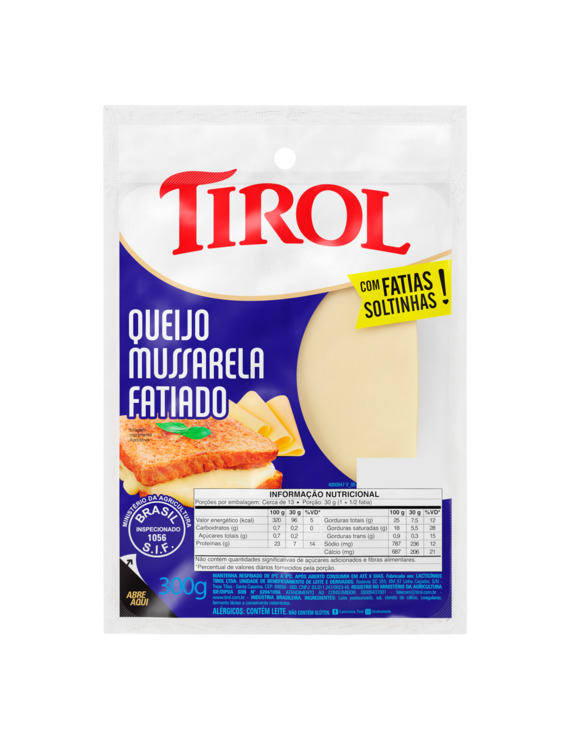 QUEIJO MUSSARELA FATIADO ATM 300 G 