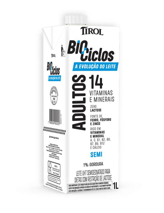 LEITE UHT SEMI ZERO BIOCICLOS ADULTO 1 L