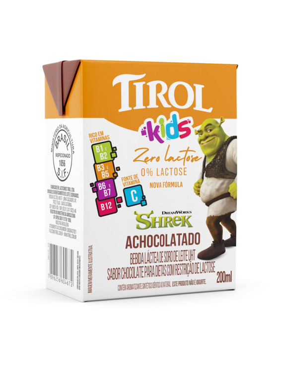 BEBIDA LACTEA UHT CHOC. 0% LACTOSE 200ML SHREK