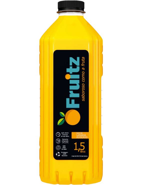 SUCO DE LARANJA ADOÇADO FRUITZ PET 1,5 LT