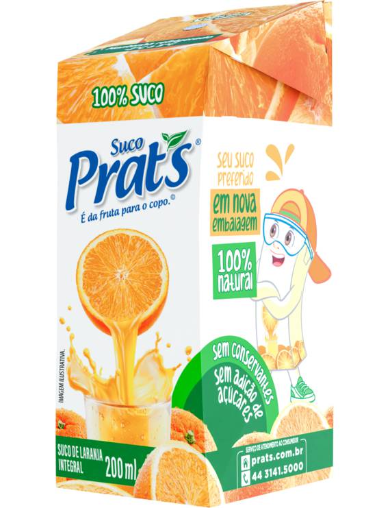 SUCO DE LARANJA INTEGRAL CX 200ML