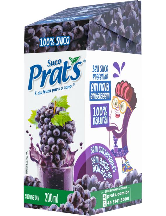 SUCO PRATS UVA INTEGRAL CX 200ML