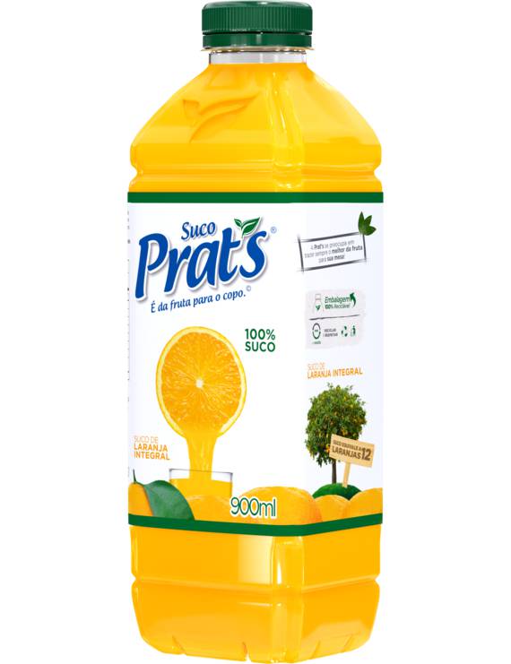 SUCO DE LARANJA INTEGRAL PET 900 ML