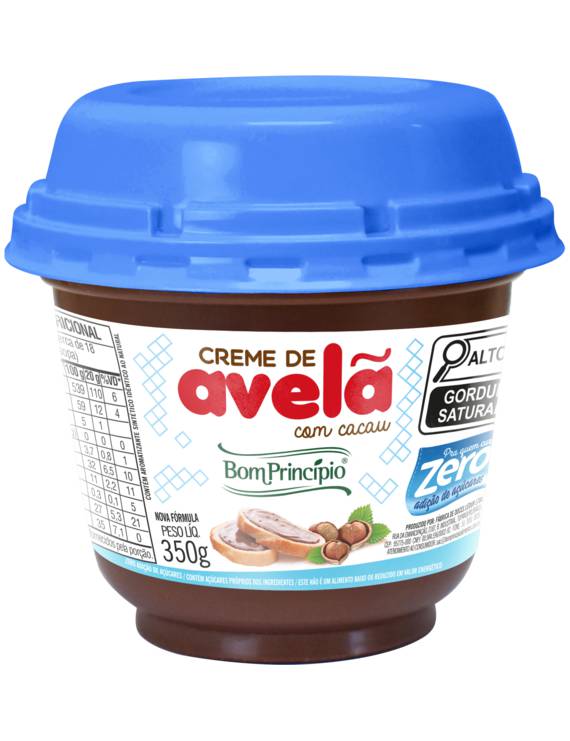 CREME DE AVELA C/ CACAU - ZERO ACUCAR 350G BP