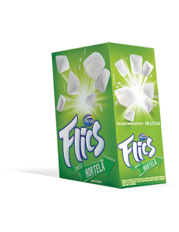 CHICLE FLICS HORTELA 204GR