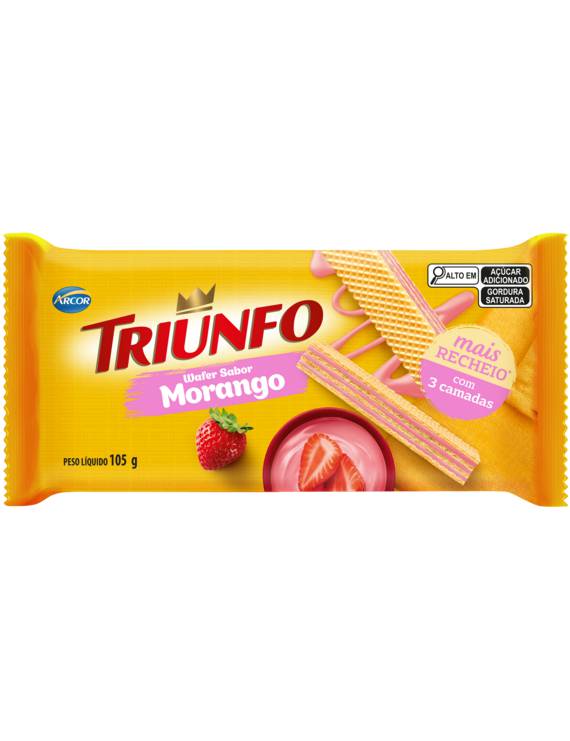 BISC TRIUNFO WAFER MORANGO 105GR
