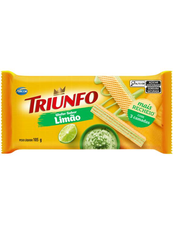 BISC TRIUNFO WAFER LIMÃO 105GR
