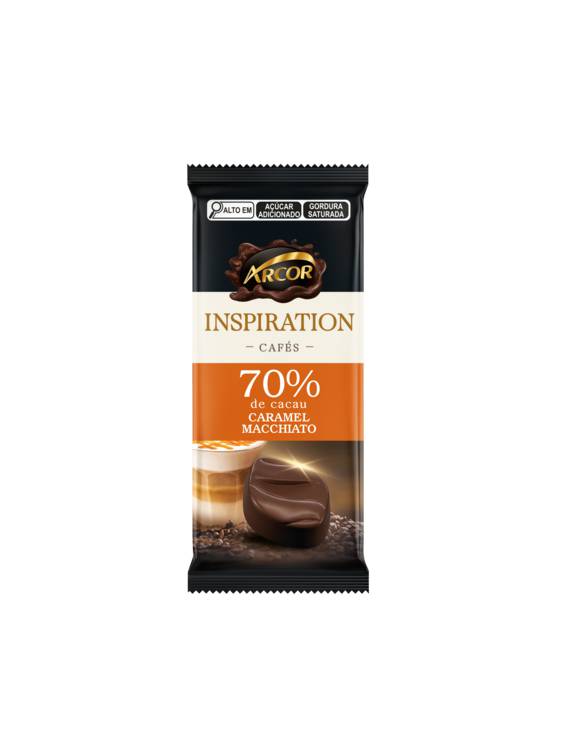TABLETE INSPIRATION AMARGO CARAMEL MAC 70% 12X80GR