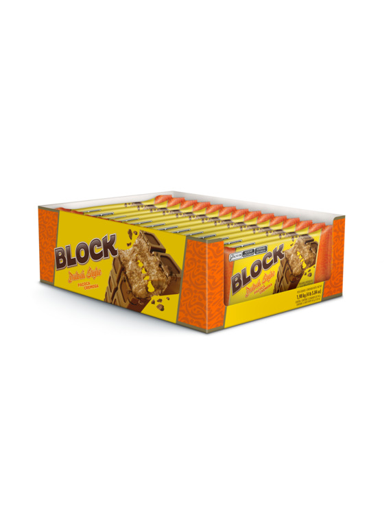 TABLETE BLOCK CHOCOLATE C/ PAÇOCA 12X165G