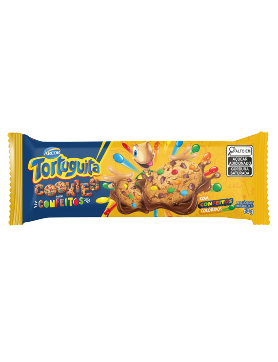 BISC COOKIES TORTUGUITA CONFEITOS 60GR