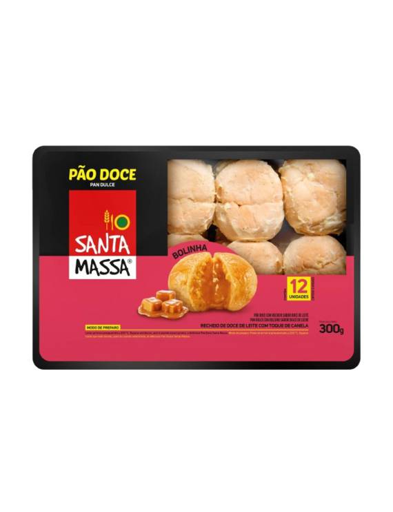 PÃO DOCE BOLINHA SANTA MASSA 300 GR